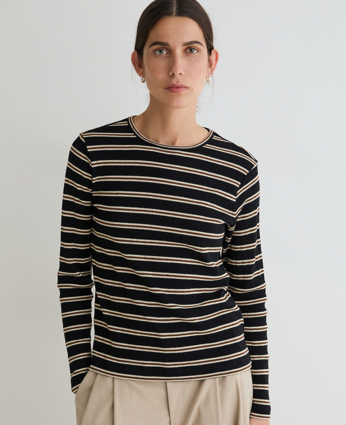 Striped Baker-Style Long Sleeve