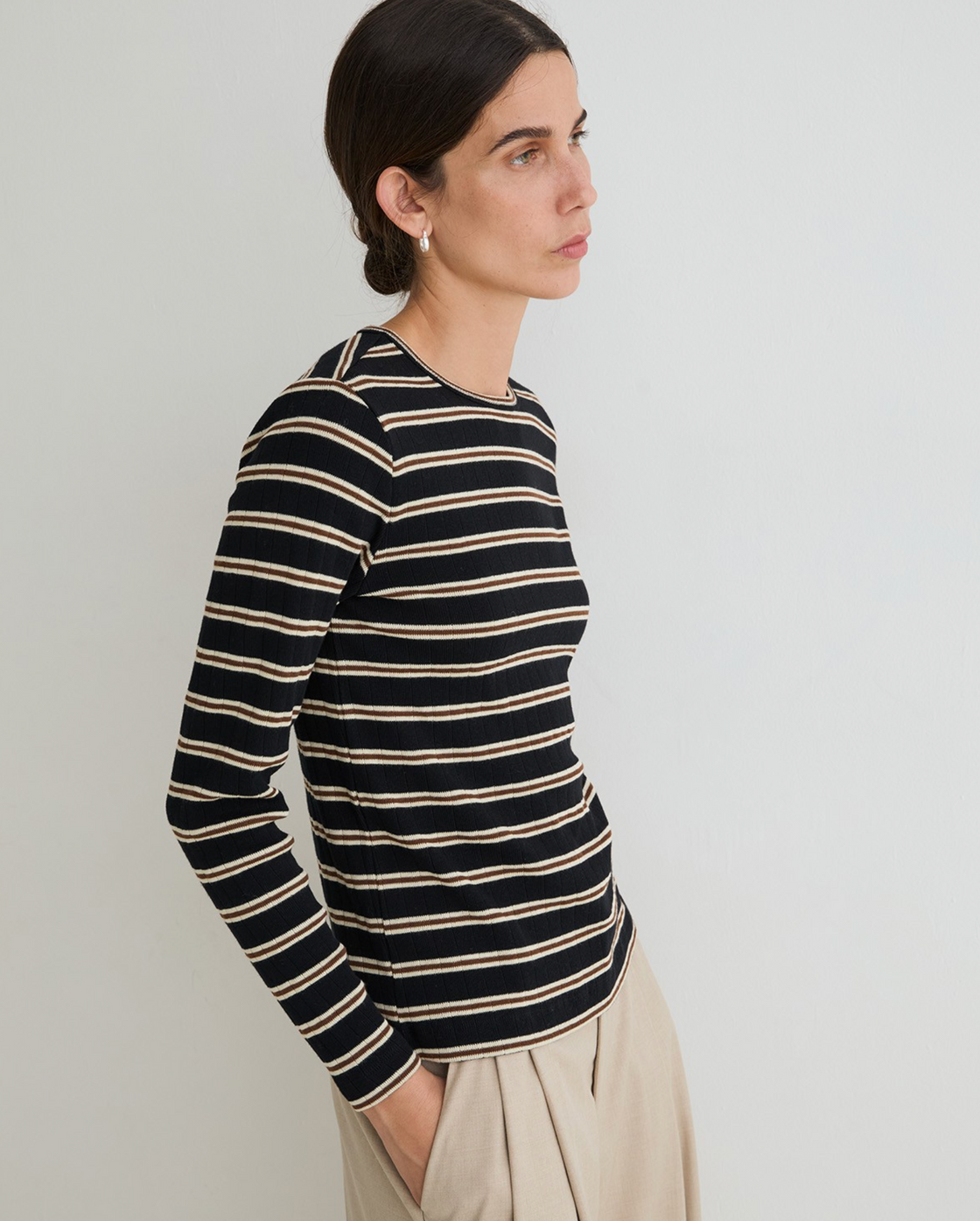 Striped Baker-Style Long Sleeve