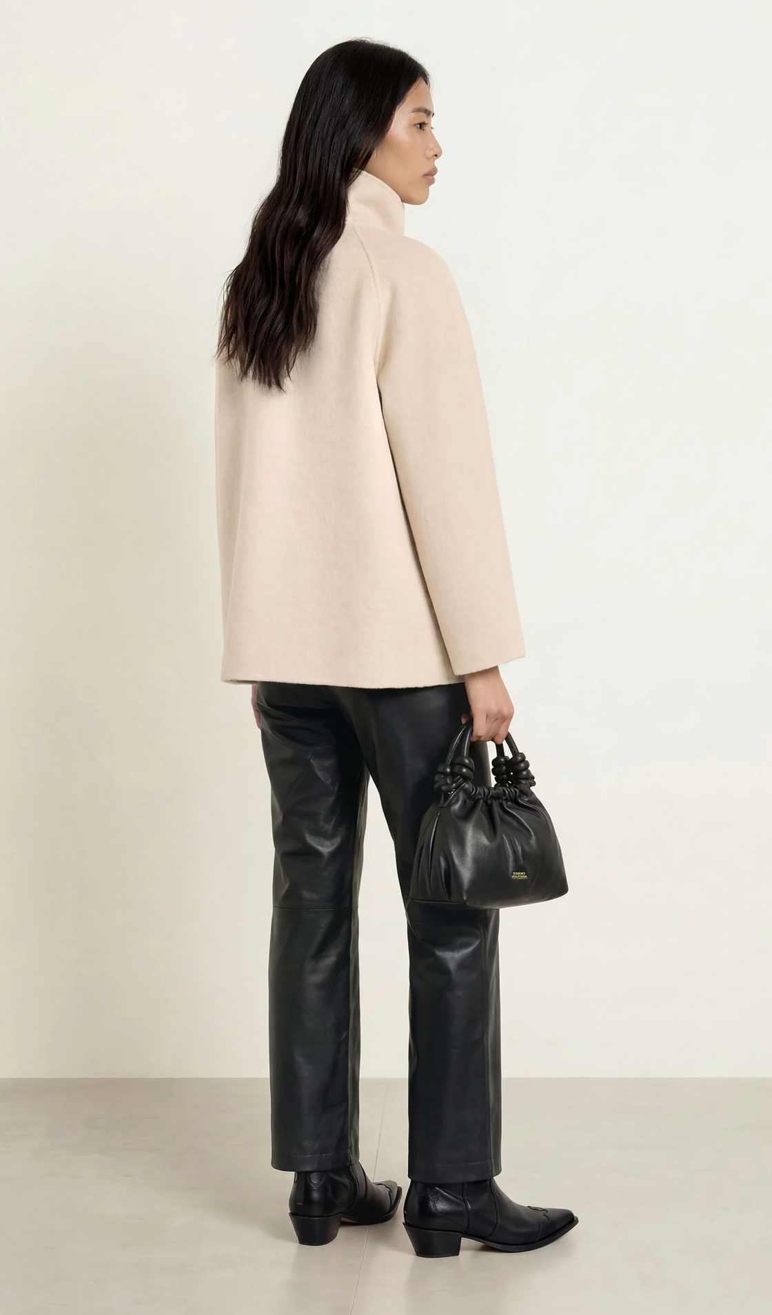 Short Handmade Coat High Neck