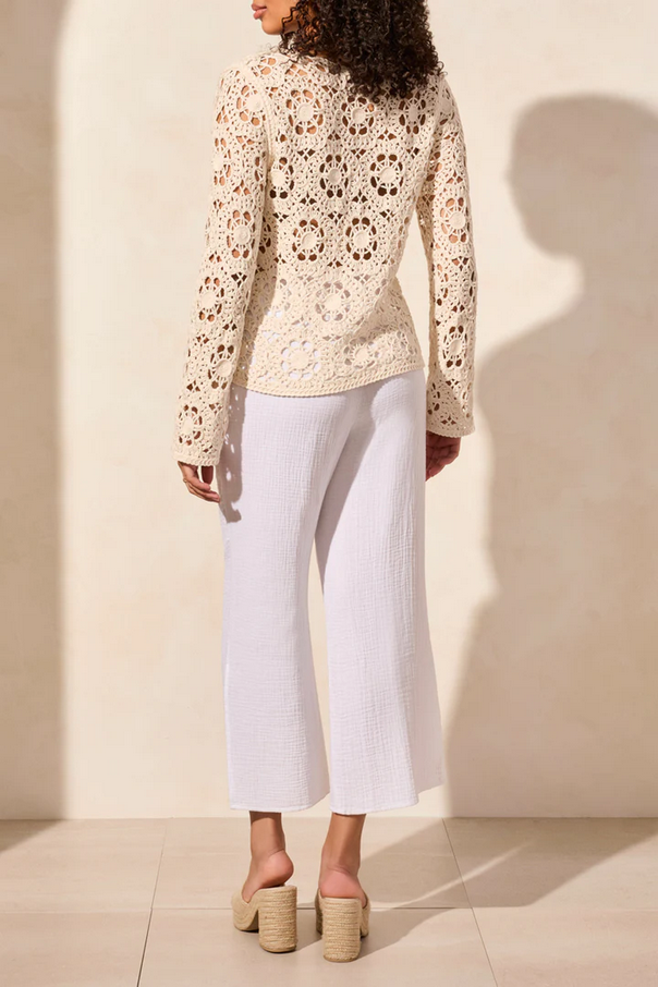 Crochet V-Neck Bell Sleeve