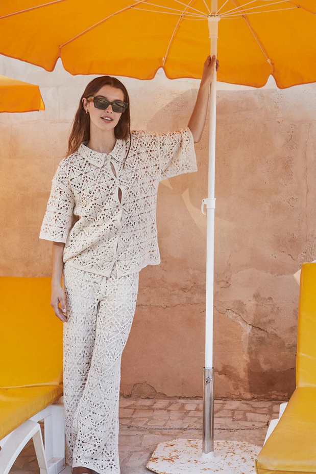 Short Sleeve Crochet Jacket