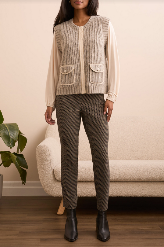Sandstone Knitted Vest