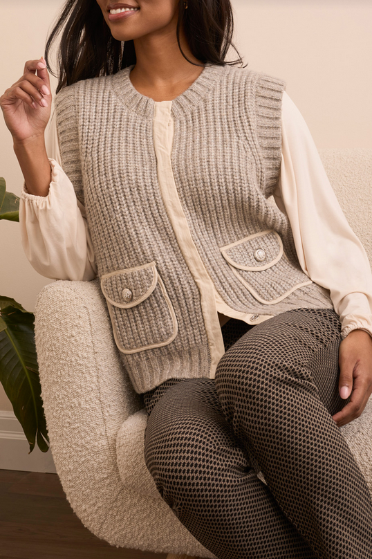 Sandstone Knitted Vest