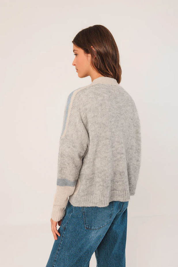 Intarsia Alpaca Cardigan