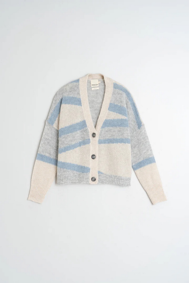 Intarsia Alpaca Cardigan