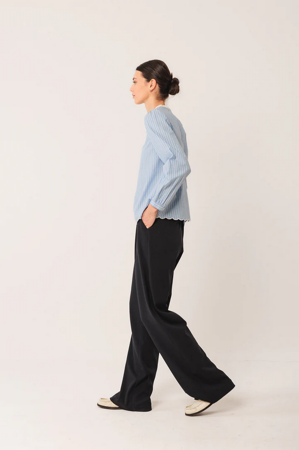 Embroidered Poplin Blouse