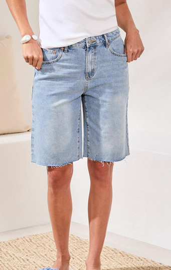 Brooke Hugging Wide Denim Jorts