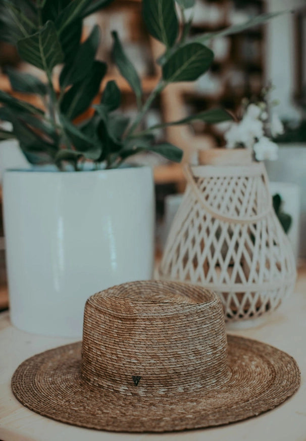 Sadie Palm Straw Rancher Hat