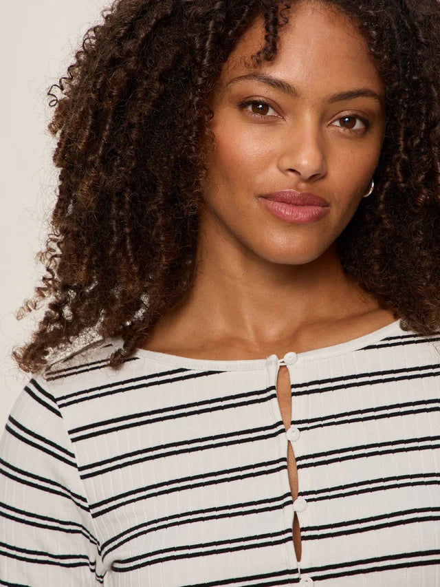 Button Front Rib Top