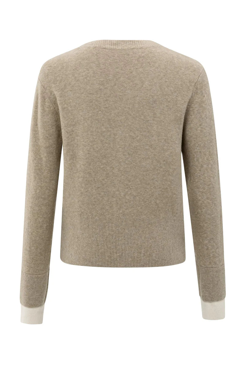 Cardigan with Contrast Detail