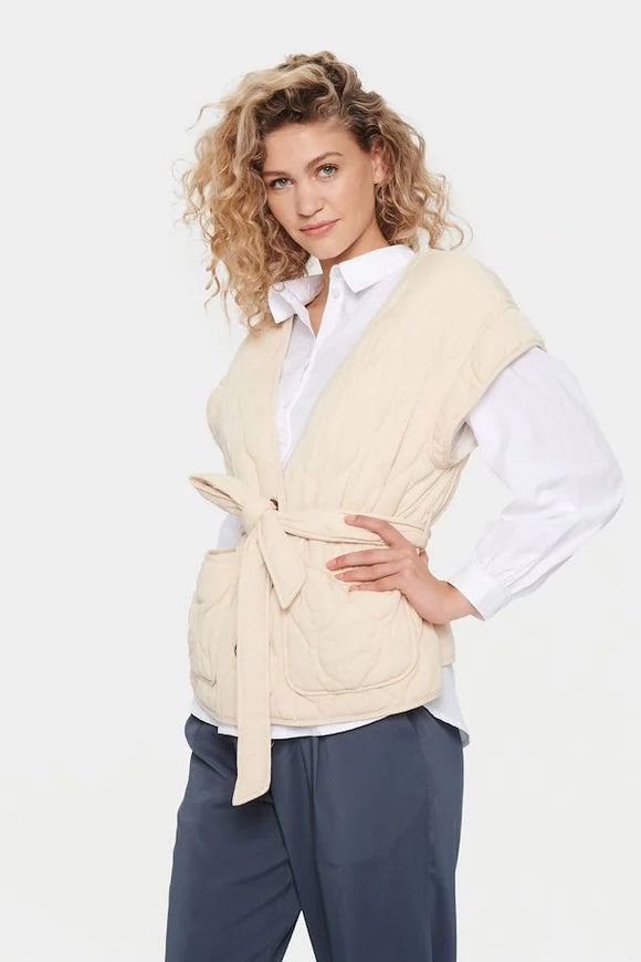 SAINT TROPEZ VANDI VEST -  CREME
