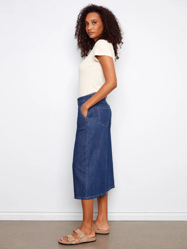 Denim Palazzo Pants