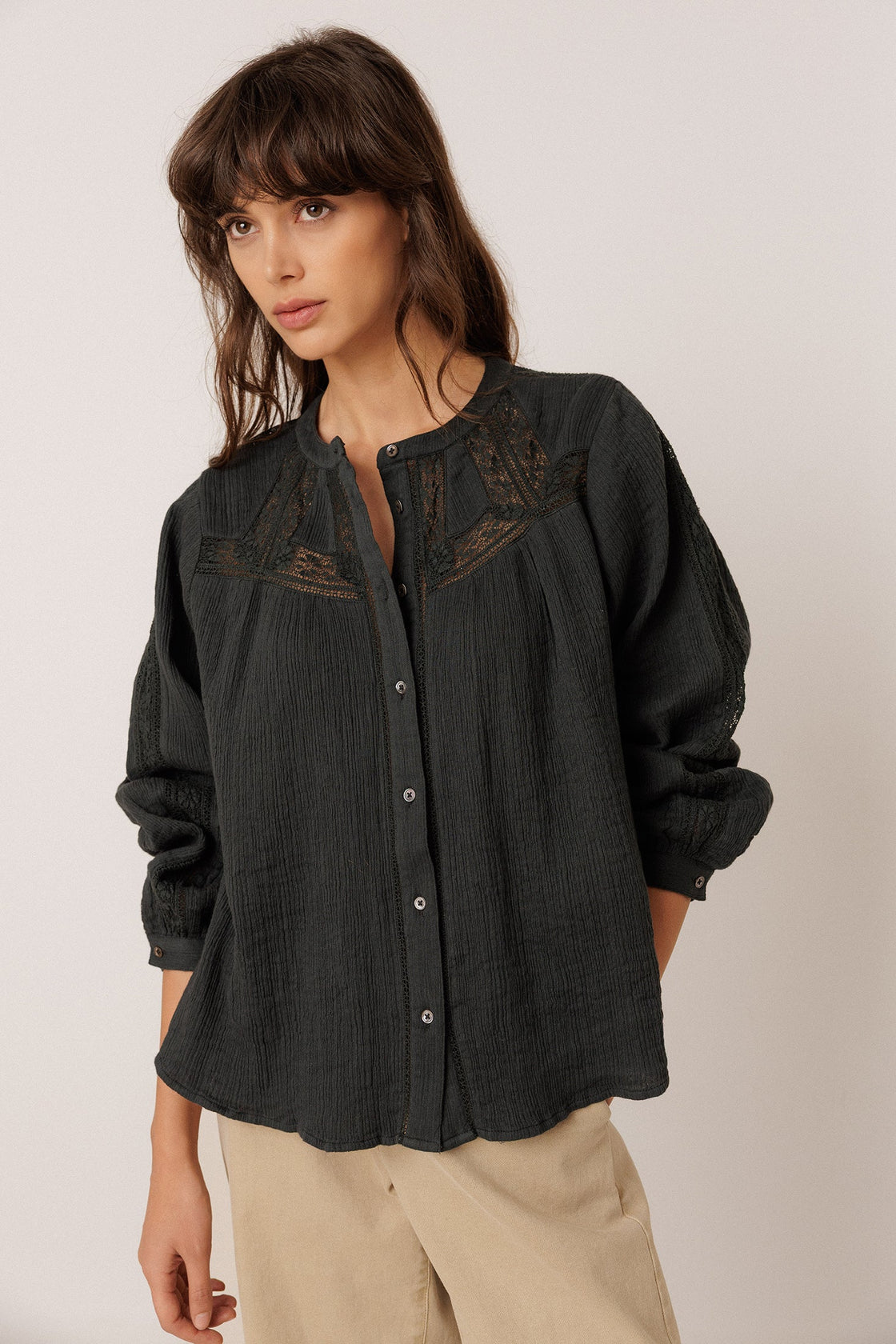 Combination Blouse With Lace