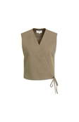 Woven Gilet with Wrap Effect