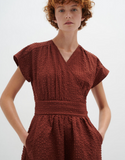 IN WEAR EDENA WRAP DRESS -  CHERRY MAHOGANY