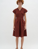 IN WEAR EDENA WRAP DRESS -  CHERRY MAHOGANY