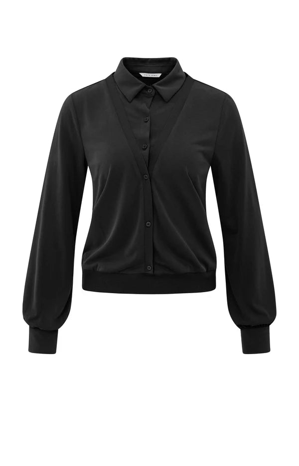 Jersey Blouse With Double Layer