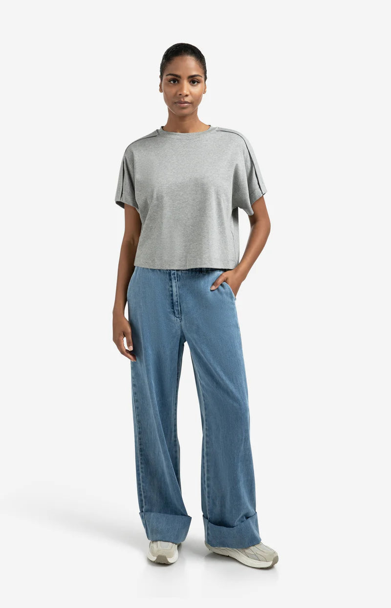 Jersey Top with Folded Detail
