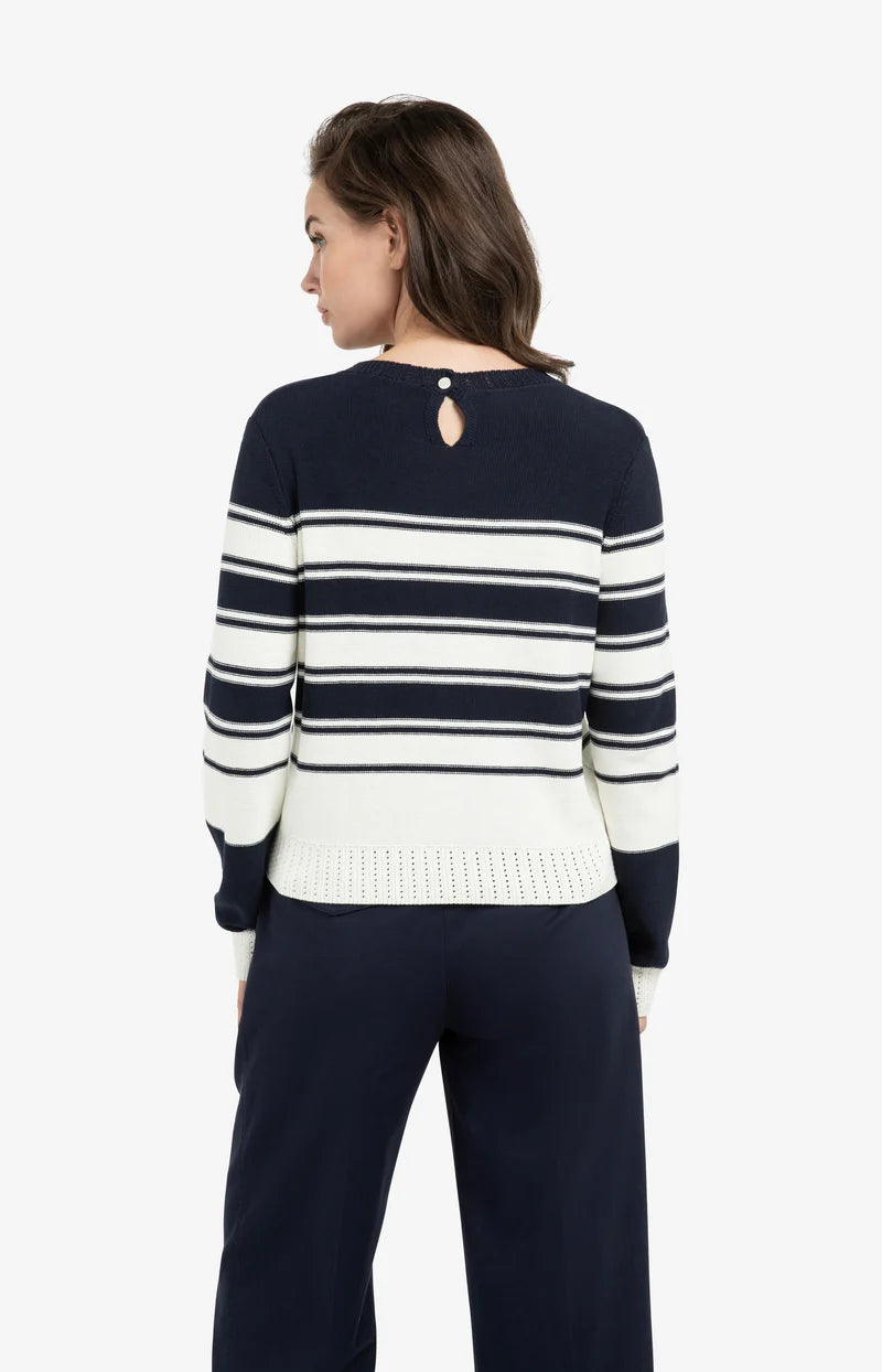 Navy Blaze Stripe Sweater