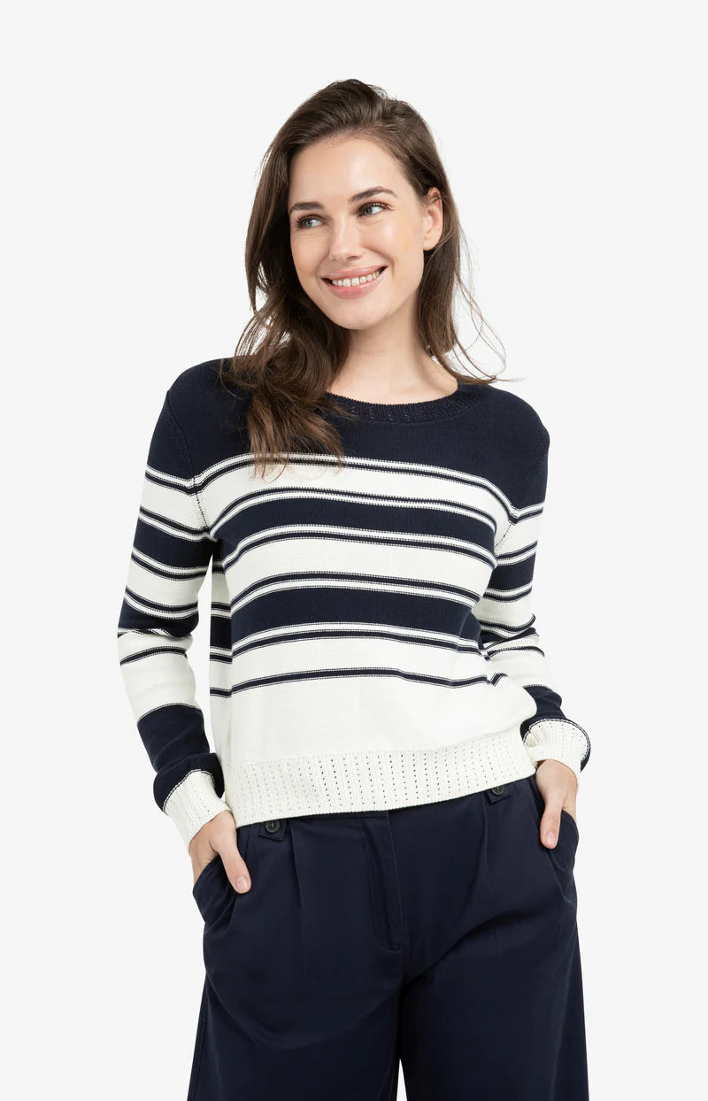 Navy Blaze Stripe Sweater