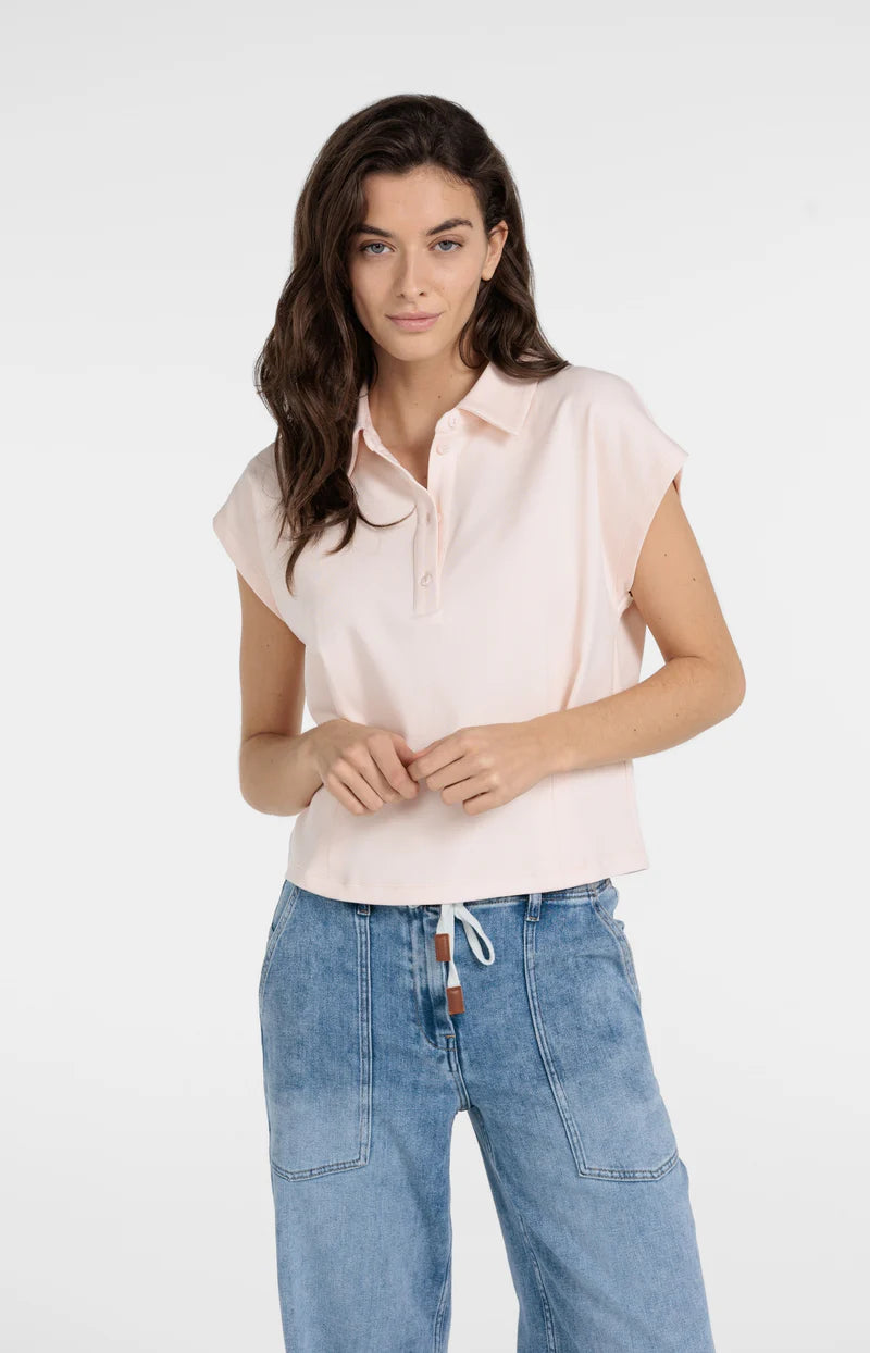 Peach Jersey Blouse