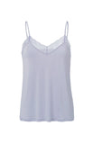 YAYA LACE STRAPPY TOP WITH JERSEY BODY -  EVENING HAZE PURPLE
