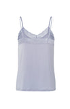 YAYA LACE STRAPPY TOP WITH JERSEY BODY -  EVENING HAZE PURPLE