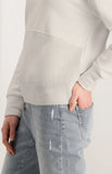 Sweatshirt with Knitted Panel