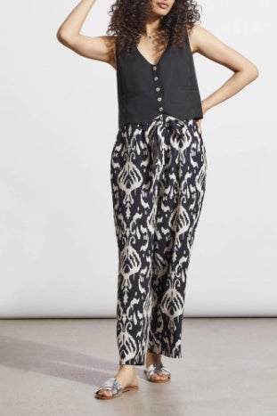 Printed Belted Ankle Pant