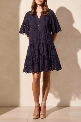 Nautical Eyelet Dress