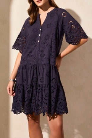 Nautical Eyelet Dress
