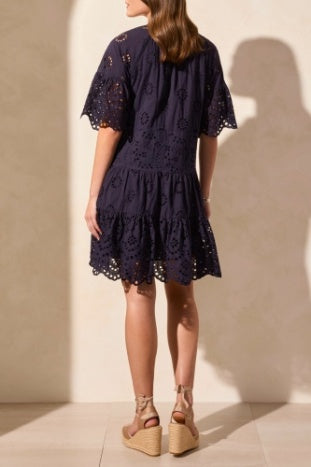 Nautical Eyelet Dress