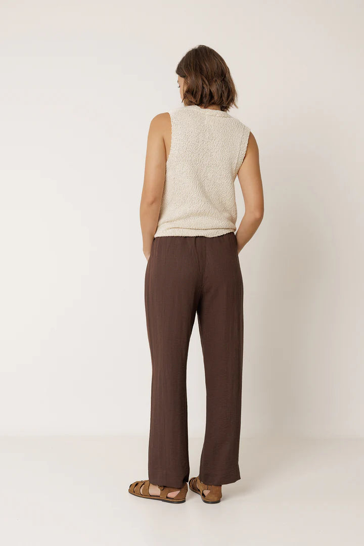 Flowy Pant With Drawstring Chocolate