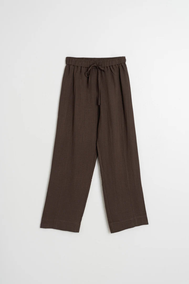 Flowy Pant With Drawstring Chocolate