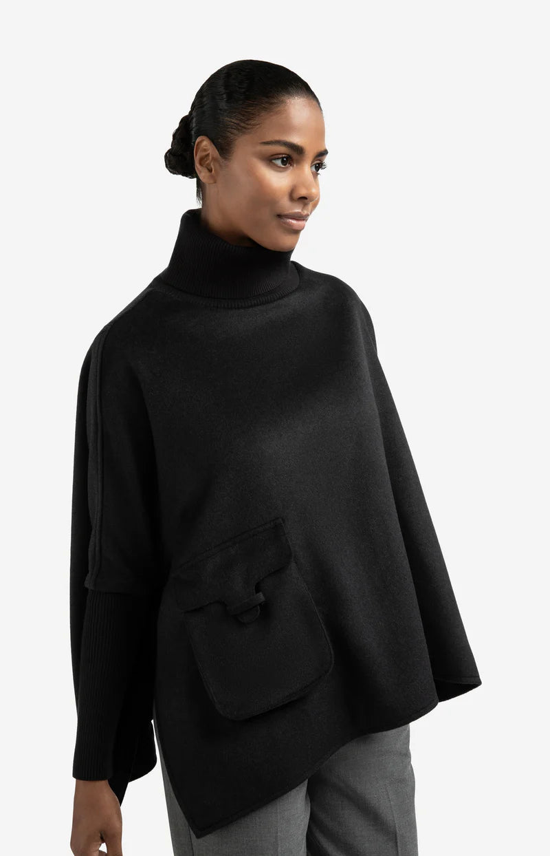 Wool Mix Poncho