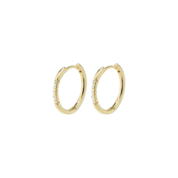 PILGRIM TRUDY LARGE CRYSTAL HOOP EARRING