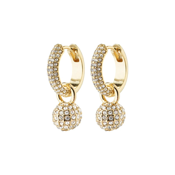PILGRIM EDTLI CRYSTAL HOOPS