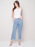 CHARLIE B DENIM WITH COLOURED RIPS - LIGHT BLUE