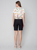 CHARLIE B BENGALINE BELT SHORT