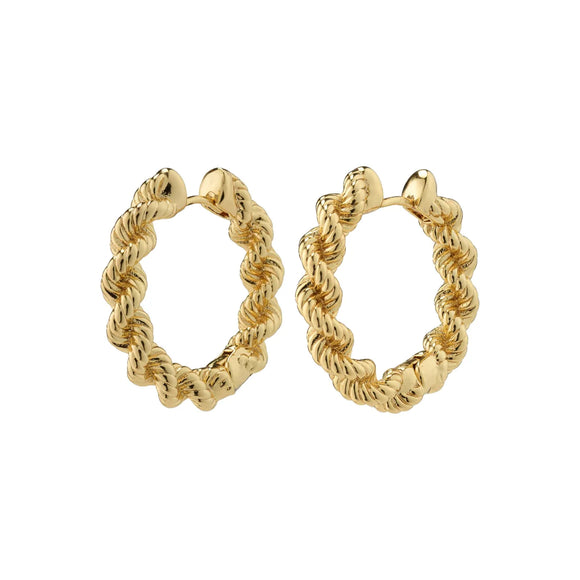 PILGRIM ANNIKA RECYCLED ROBE CHAIN HOOP EARRING