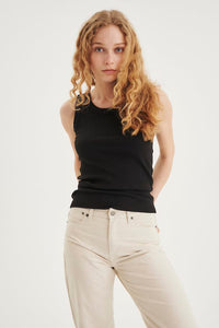 IN WEAR DAGNAL TANK - BLACK