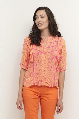 CREAM CHERY BLOUSE - PINK STRUCTURE