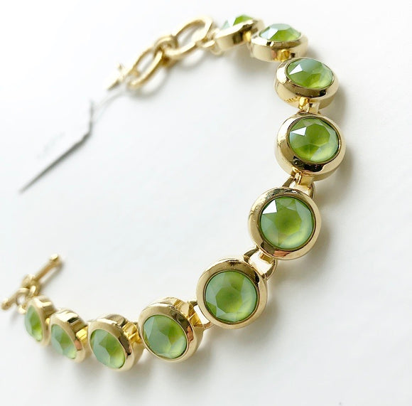 MYKA GOLD ROUND LIME BRACELET