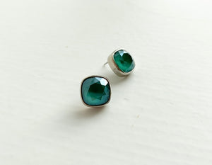 MYKA RHODIUM CUSHION EARRING - RGR