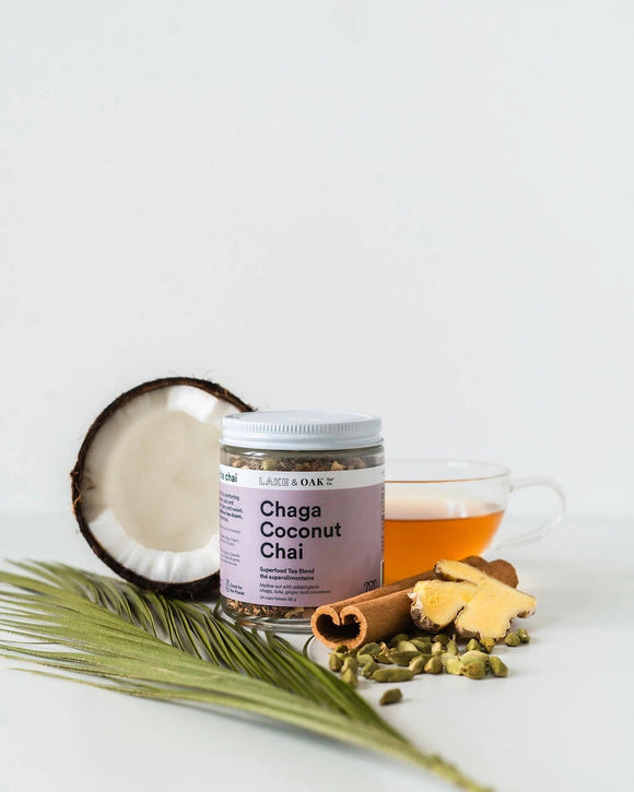 LAKE & OAK CHAGA COCONUT CHAI TEA