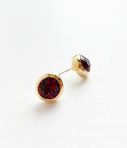 MYKA GOLD SMALL ROUND EARRING  - AMY