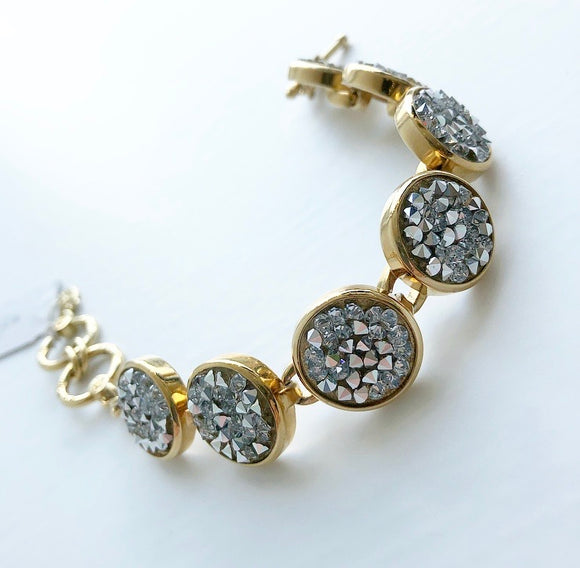 MYKA GOLD CRYSTAL ROCK BRACELET