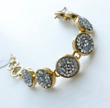 MYKA GOLD CRYSTAL ROCK BRACELET