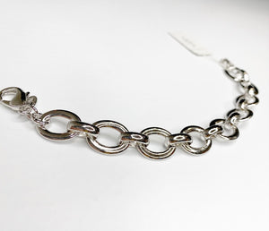 Rhodium Link Bracelet