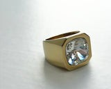 MYKA GOLD CUSHION RING